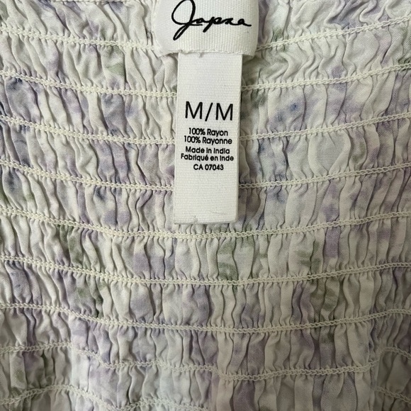 Size M Japna Purple Floral Ruffle Blouse - Picture 3 of 7